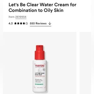 Thayers // Water Cream